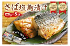 のし対応可能 さば塩麹漬け約120g×5枚（個包装）全国水産加工品総合品質審査会東京都知事賞、若者大賞をＷ受賞 mi0012-0099
