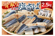【訳あり】骨取り塩さば 切身2.5kg（500g×5袋） mi0012-0097  【塩サバ 鯖 切り身 骨なし 骨取り 海鮮 魚介 おつまみ おかず 惣菜 弁当 冷凍】