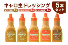 キャロ生ドレッシング　5本セット mi0092-0001 【にんじん 玉ねぎ 甘み 調味料 たれ ニンニク 胡麻 リンゴ酢 オリジナル サラダ お肉 野菜炒め スパゲッティ 目玉焼き ソース 下味 米油】
