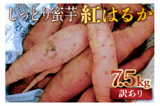 さつまいも　紅はるか 訳あり 5.0kgと補償分2.5kg合計7.5kg mi0084-0017-W7_5kg 【いも 焼き芋 スイートポテト 干し芋 芋けんぴ 国産】