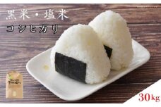 黒米・塩米（コシヒカリ） 約30kg  ／ お米 精米 こしひかり 千葉県