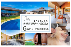 愛犬と癒しの旅　ナガラミリゾートSOSA ご宿泊利用券 6万円分 ／ 宿泊 宿泊券 リゾート ヴィラ ホテル 犬 ペット ドッグラン ドッグマッサージ 温泉 サウナ プール 旅行 リゾート旅