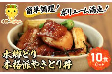 水郷どり本格派やきとり丼10食セット/鶏肉専門店「水郷のとりやさん」/KTRJ004 / やきとり 焼鳥 焼き鳥 焼き鳥丼 丼 どんぶり セット 小分け 小分 詰合せ つめあわせ おつまみ おかず お取り寄せグルメ おすすめ 惣菜 お惣菜 食品 加工食品 加工品