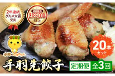 【毎月定期便】8秒に1本売れてます!手羽先餃子20本セット! 全3回 / 鶏肉専門店「水郷のとりやさん」 / KTRJ022 / 餃子 ぎょうざ てばさき てばさきぎょうざ てばぎょうざ てば 手羽 肉 お肉 手羽先 手羽餃子 ご当地 グルメ ご当地グルメ 大賞 おつまみ おかず お取り寄せグルメ おすすめ 惣菜 お惣菜 食品 加工食品 加工品