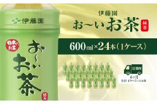 【毎月定期便】おーいお茶緑茶600ml 24本(1ケース)全6回 / お～いお茶 お茶 茶 おちゃ 緑茶 ペットボトル飲料 ペットボトル ケース 箱買い 箱 常備 常温 備蓄 防災 まとめ買い 飲料 ソフトドリンク 送料無料 KTRAS015