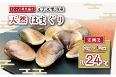 ＜１２ヶ月毎月届く定期便!＞九十九里浜産活天然はまぐりサイズお任せ2kg入り SMBB007