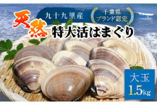 【千葉県ブランド認定】天然特大活はまぐり《1.5㎏》／ふるさと納税 はまぐり ハマグリ 蛤 貝類 魚介 海鮮 お吸い物 パスタ パエリア お歳暮 贈答 お祝い 千葉県 山武市 SMBO003
