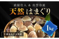 天然はまぐり 1kg 九十九里産 新鮮はまぐりを真空冷凍！ / ふるさと納税 蛤 はまぐり ハマグリ 海鮮 冷凍 千葉県 山武市 SMAJ015