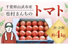 【先行予約/10月中旬発送開始】松村さんちのトマト1箱（20～24個・約4kg）SMAE002 / トマト とまと 野菜 夏野菜 先行予約 千葉県 山武市
