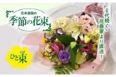 【先行予約】【2025年11月より順次発送】6代続く花農家より直送! 石井農園の「季節の花束」 SMCM001 / ふるさと納税 花 花束 季節 旬 お祝い フラワー ギフト 母の日 誕生日 記念日 千葉県 山武市