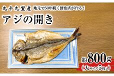 地元で50年続く鮮魚店が作る、九十九里産アジの開き（５枚入り） ふるさと納税 人気 おすすめ ランキング イワシ 鰯 魚 鮮魚 海鮮 アジ 干物 干し 焼き 加工品 惣菜 千葉県 山武市 送料無料 SMBL003