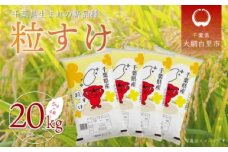 令和6年産 千葉県産「粒すけ」20kg（5kg×4袋） ふるさと納税 米 20kg 粒すけ 千葉県 大網白里市 送料無料 A035