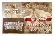 千葉県 大網白里市産 落花生5袋セット 落花生 おつまみ 千葉県産 大網白里市 送料無料
