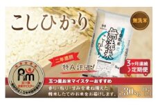 ＜3ヶ月定期便＞2年連続特A評価！千葉県産コシヒカリ【無洗米】10kg×3ヶ月連続 計30kg 【 ふるさと納税 米 無洗米 定期便 10kg 3か月 30kg 千葉県産 大網白里市 コシヒカリ 精米 こめ 送料無料 】 E022