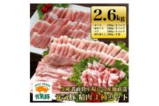 千葉県産豚肉　元気豚 精肉4種セット＜大盛り＞　2.6kg【1301354】