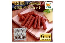 〈千葉県産三元豚使用〉元気豚サラミセット(60g×6P)【1395861】