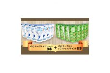 のむヨーグルト16本セット(プレーン/メロンシェイクテイスト  各8本)【1535503】