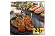 ＜千葉県産三元豚＞元気豚 つくね串 20本セット　合計1.6kg(80g×20本)【1539855】