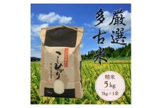 厳選多古米コシヒカリ　精米5kg　令和7年産【1647790】
