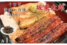 うなぎ　坂東太郎　蒲焼・白焼セット　各1尾（計2尾）《肝煮付き》 ／ うなぎ 鰻 ウナギ 蒲焼 蒲焼き 白焼 白焼き 肝煮 坂東太郎 国産 食べ比べ 千葉県 東庄町 送料無料