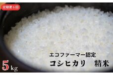 《定期便6ヶ月》 令和7年産 新米【エコファーマー認定】 コシヒカリ 白米 5kg ／ 米 こめ コメ ごはん ご飯 お米 おこめ 精米 白米 新米 エコファーマー認定 5kg 定期便 令和7年 千葉県 東庄町 産地直送