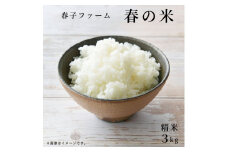 ＼令和6年産 / 春子ファーム 春の米 精米 3kg 安心安全 米 こめ お米 おこめ 白米 はくまい コメ ごはん ご飯 千葉県 東庄町