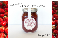 フレキシー手作りジャム【摘みたていちご】160g×3本 計480g 