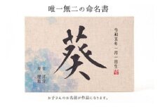 お子様の誕生記念にオーダー【オリジナル書作品】 唯一無二の命名書