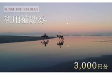 [SUNSHINE STABLES]利用補助券（3,000円分） [№5743-0413]
