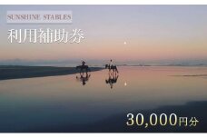 乗馬 千葉 SUNSHINE STABLES 30,000円分 利用補助券 体験 チケット レストラン お食事券 食事券 食事 アクティビティ アウトドア スポーツ ギフト券 券 馬 体験チケット 旅行 千葉県 九十九里 九十九里町 [№5743-0414]