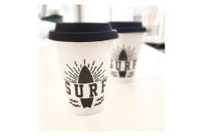 シリコン蓋付タンブラー　※保温・保冷二層構造　2個セット (SURF)【1033166】