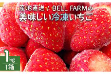 産地直送だから苺本来の美味しさ!BELL FARMの冷凍 いちご1kg 収穫当日冷凍の苺1kg【1230635】
