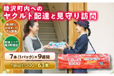 睦沢町内へのヤクルト配達と見守り訪問（9週間／Yakult1000　63本） F21G-122
