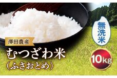 令和5年産米 むつざわ米（ふさおとめ）無洗米 10kg 澤田農産 F21G-172