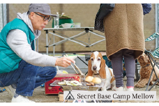S01-002 デイキャンプ Secret Base･Camp Mellow利用券（ワンちゃんと過ごせる区画B 約73㎡）