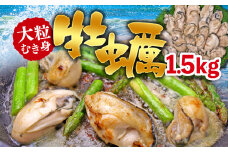 C01-J27 大粒むき身牡蠣 1.5kg（約35～45粒×1袋）