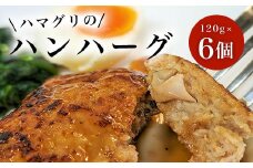 ハマグリのハンハーグ　120g×6個 ふるさと納税 ハンバーグ ポークハンバーグ はまぐり お惣菜 千葉県 白子町 送料無料