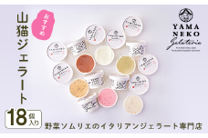 W03601 野菜ソムリエのイタリアンジェラート専門店＜山猫ジェラート＞おすすめ１８個セット