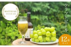 【2025年4月下旬発送開始！】 W03502 クラフトビール　MATERIAL  マスカット　１２本  セット　ふるさと納税 ビール 麦酒 クラフトビール 麦芽 マスカット 風味 香り フルーティ 爽やか ギフト 千葉県 大多喜町