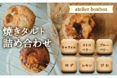 焼きタルト詰合せ【atelier bonbon】／ ジャム キャラメル ストロベリー ブルーベリー ゆず レモン びわ 焼菓子 千葉県 特産品 F22X-049