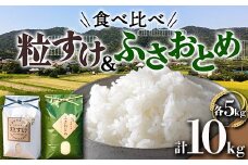 令和6年産米 新米 食べ比べ （粒すけ＆ふさおとめ） 各5kg 合計10kg 白米 お米 ご飯 米 千葉県 鋸南町 F22X-135