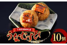 千葉県鋸南町産 無投薬 うなむすび10個セット 鋸南町産米使用 肉厚うなぎ 個包装 国産 養殖 鰻 うなぎ ウナギ 蒲焼き かば焼き 冷凍 千葉県 鋸南町 F22X-185