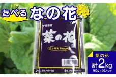 たべる なの花 菜の花100g×20パック なばな 菜花 ナバナ 千葉県 鋸南町 F22X-196