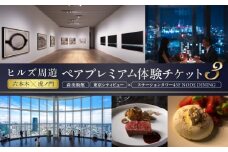 【ヒルズ周遊（六本木・虎ノ門）ペア体験】森美術館・東京シティビュー／ステーションタワー45F NODE DINING コース料理