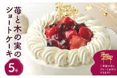 苺と木の実のショートケーキ５号 ホールケーキ ケーキ スイーツ デザート 冷凍 誕生日ケーキ パーティー 誕生日 記念日 0105-005-S06