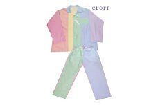 シャツメーカーが作る上質パジャマ無地切替レインボー M 衣類 パジャマ セット 服 綿 天然素材 上質 新宿 高級感 工芸品 0139-007-S07-1
