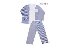 シャツメーカーが作る上質パジャマ切替ストライプ L 衣類 パジャマ セット 服 綿 天然素材 上質 新宿 高級感 工芸品 0139-008-S07-2