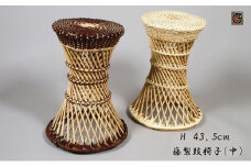 伝統工芸品 籐鼓椅子(中) 籐 籐工芸 鼓椅子 天然素材 モダン 花台 インテリア 地場産業・雑貨【ナチュラル色】 [№5338-7017]0083