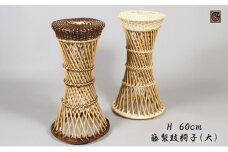 伝統工芸品 籐鼓椅子(大) 籐 籐工芸 鼓椅子 天然素材 モダン 花台 インテリア 地場産業・雑貨【ナチュラル色】 [№5338-7019]0084