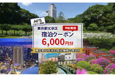 HISふるさと納税宿泊予約専用クーポン（東京都文京区）6,000円分[№5338-0251]